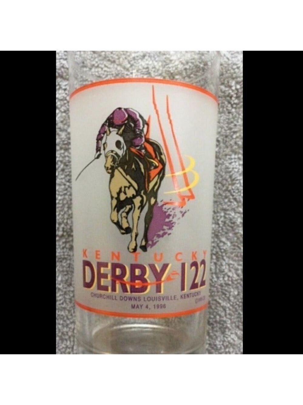 𝅺1996 OFFICIAL 122nd KENTUCKY DERBY Churchill Downs Mint Juelp Glass